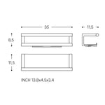 Bathroom Shelf, Organizer, Glass Wiper Copper Pvd Architect S+ Collection