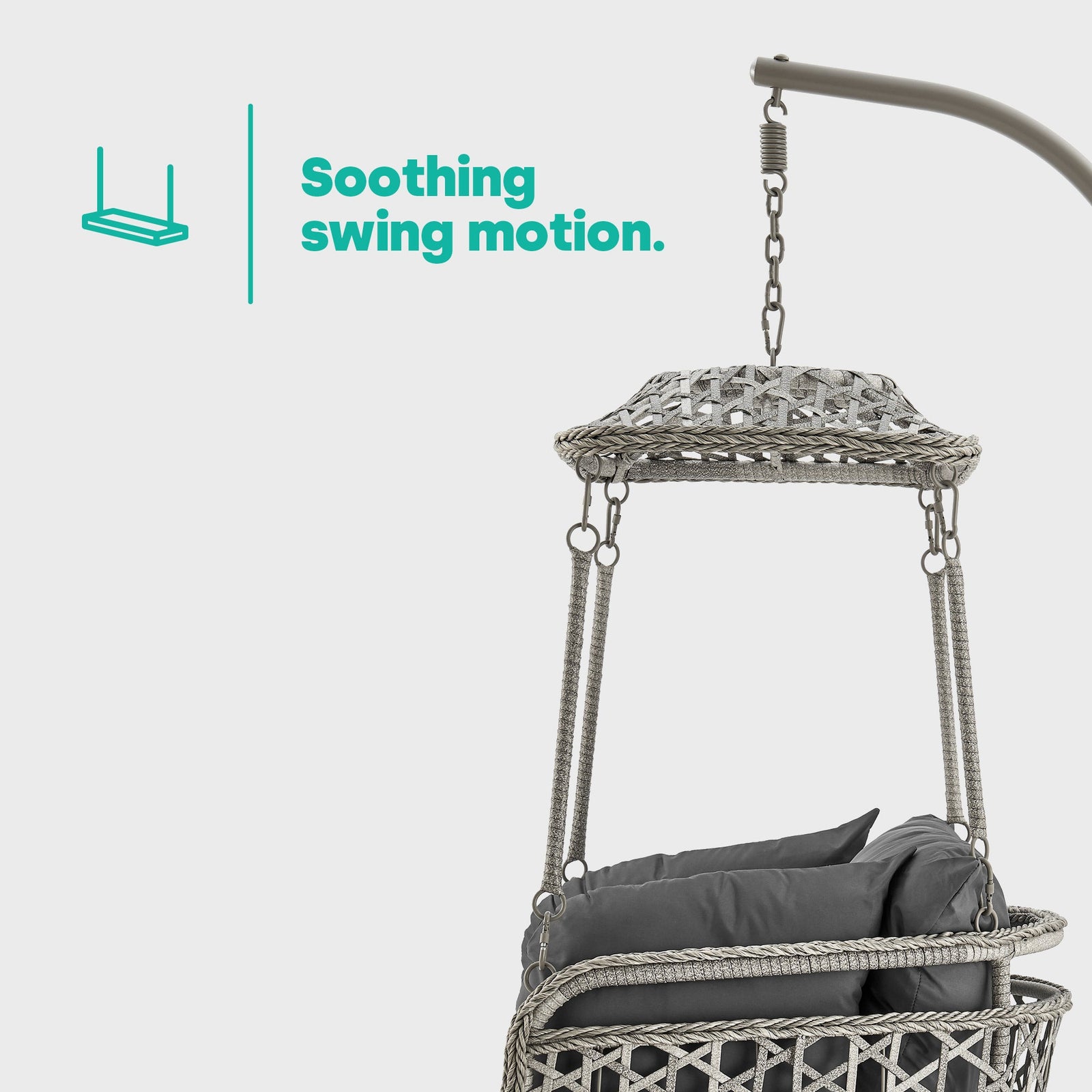 Kira Rattan Canopy Swing Chair