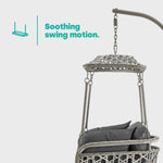 Kira Rattan Canopy Swing Chair