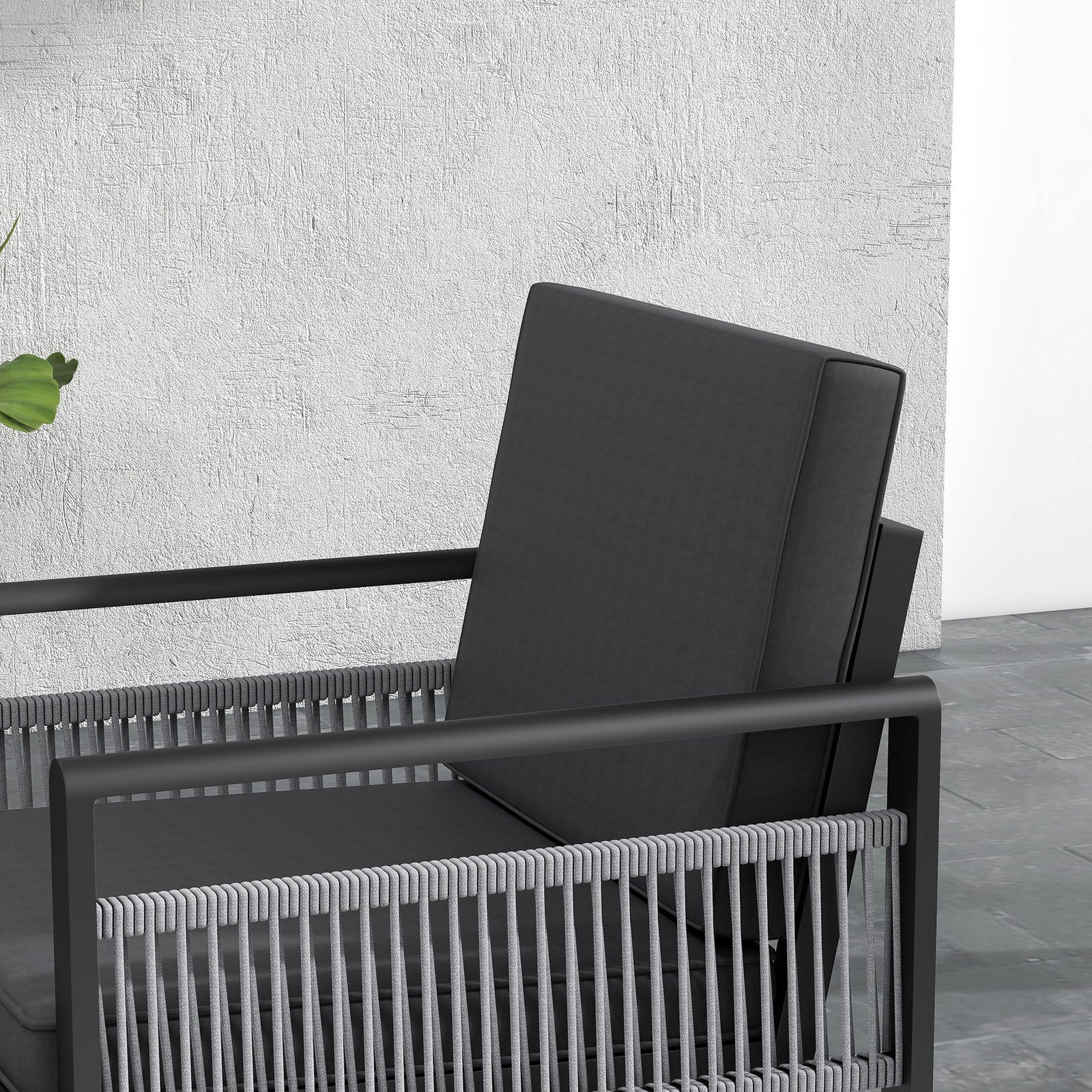 Aluminium Garden Set Cushions, Slatted Table