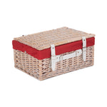 Wicker 41cm White Hamper | Red