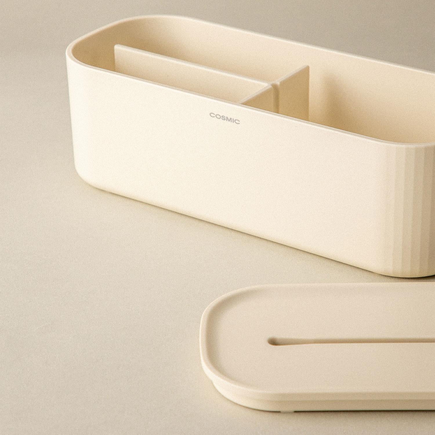 Bathroom Organiser Storage Box Freestanding Alife Collection | Matte Black