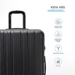 Set Of 3 Hard Shell Suitcases Overhead Carry On Cabin Bag & Check In 20kg+ Medium And Large Bag. | Set of 3 | Black