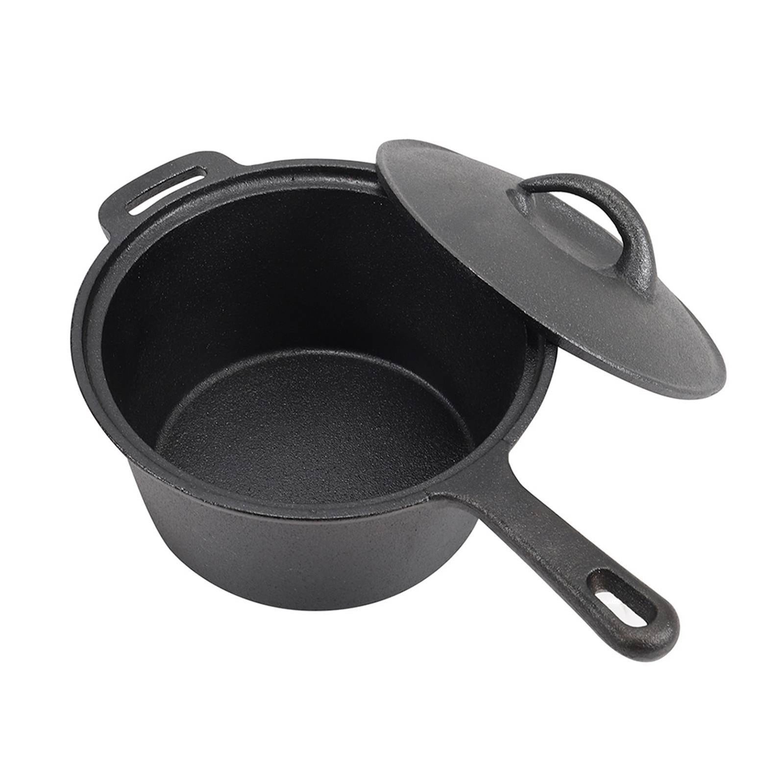 Breeins 2.5l Pre-seasoned Cast Iron Saucepan With Lid
