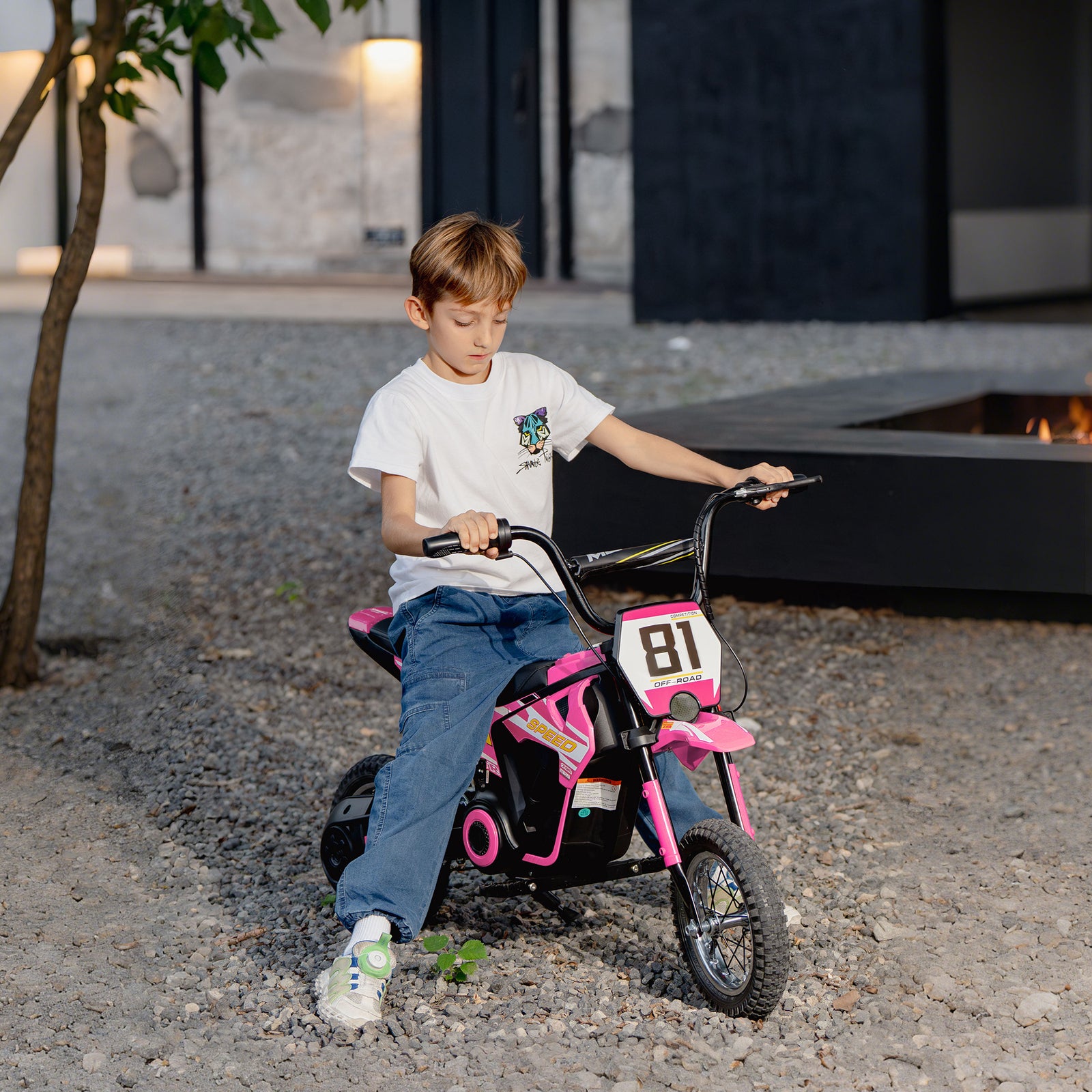 24v Battery Powered Ride On Motorcycle With Rear Suspension | Pink