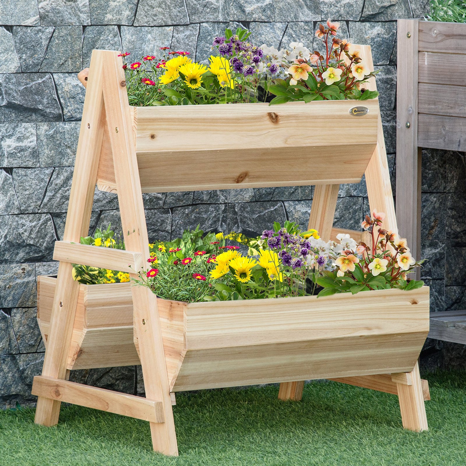 Wooden Planter Box With Drainage Holes