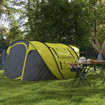 4-5 Person Camping Tent Dome Pop-up Tent  With Windows | Yellow