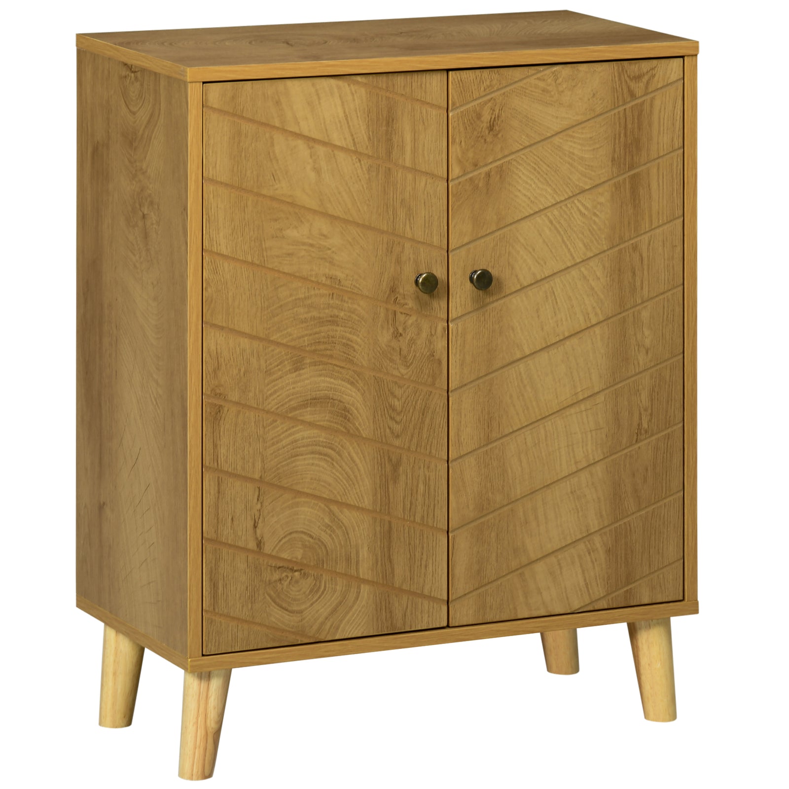 Storage Cabinet Living Room Sideboard With Chevron Doors
