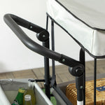 Trolley Cart Storage Wagon With Handle, Canopy Black