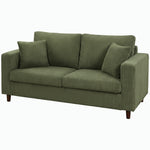 Loveseat Sofa With Wide Seat, Corduroy Upholstered | Green