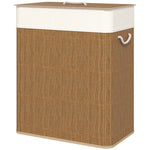 100l Laundry Basket With Lid, Washing Basket For Bathroom | Brown