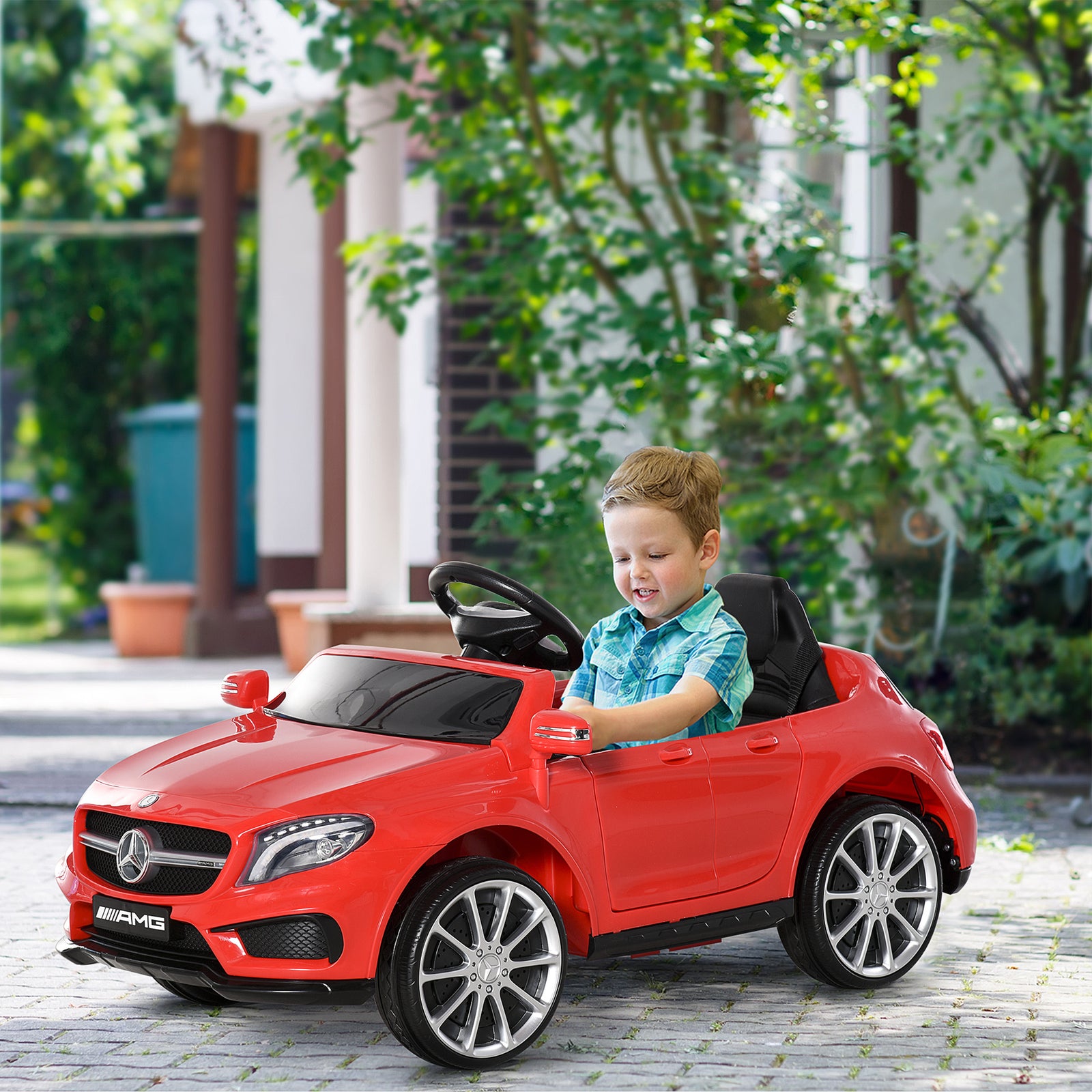 6v Licensed Mercedes Benz Kids Ride On Car W/ Remote Light Music | Red