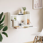 Wall Mounted Drop Leaf Desk With Storage