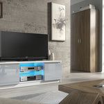 Aura Tv Unit 120cm With Led Lights | Large-Medium | Grey