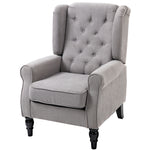 Accent Armchair Home Furniture Retro Tufted Club Wood | One Size | Gray