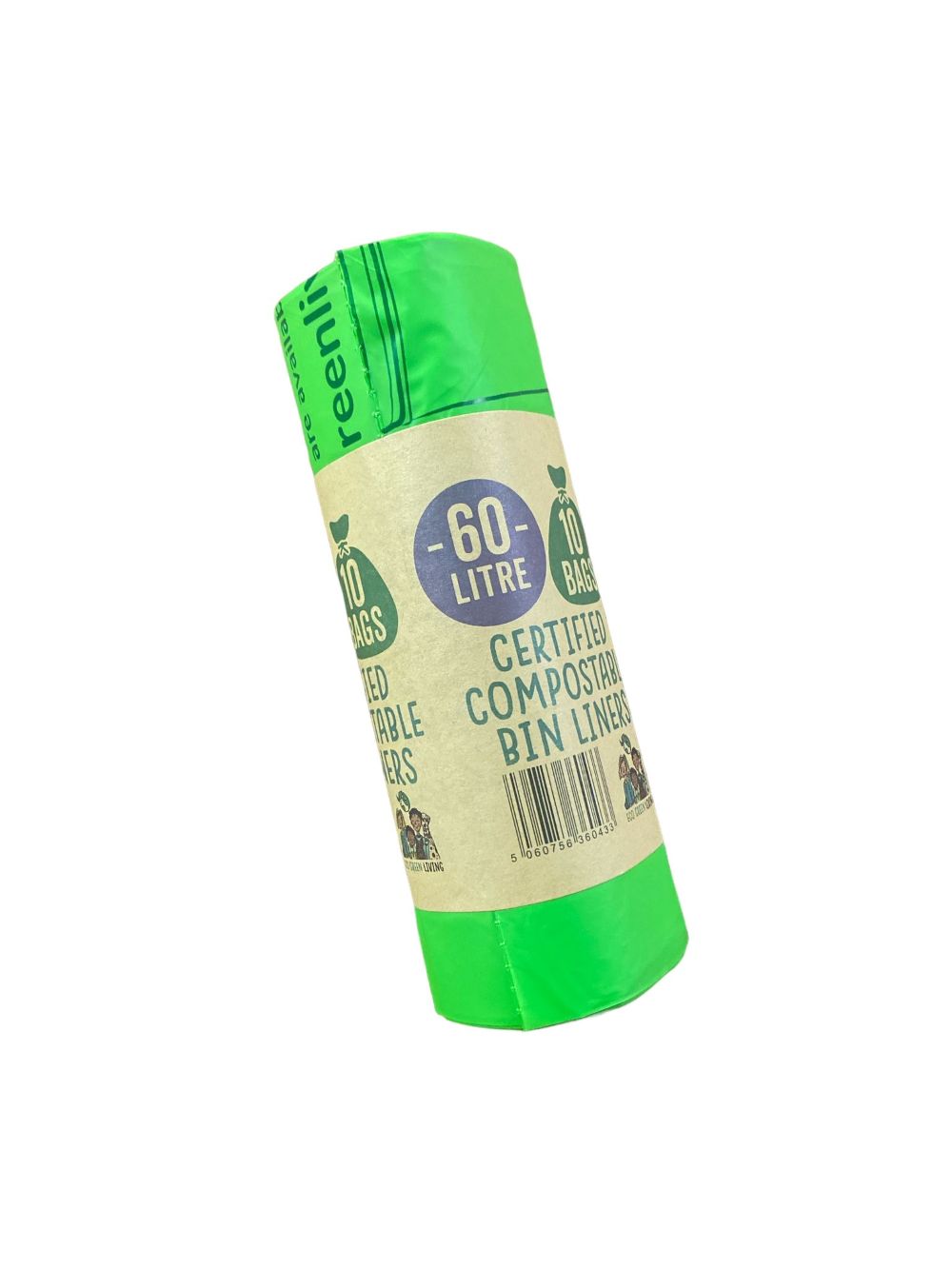 60l Compostable Waste Bags | Set of 1 | Green