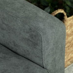 2 Seater Sofa, Velvet-feel Upholstered Loveseat For Small Space | Grey
