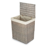 Slim Grey Wash Wicker Laundry Basket | One Size