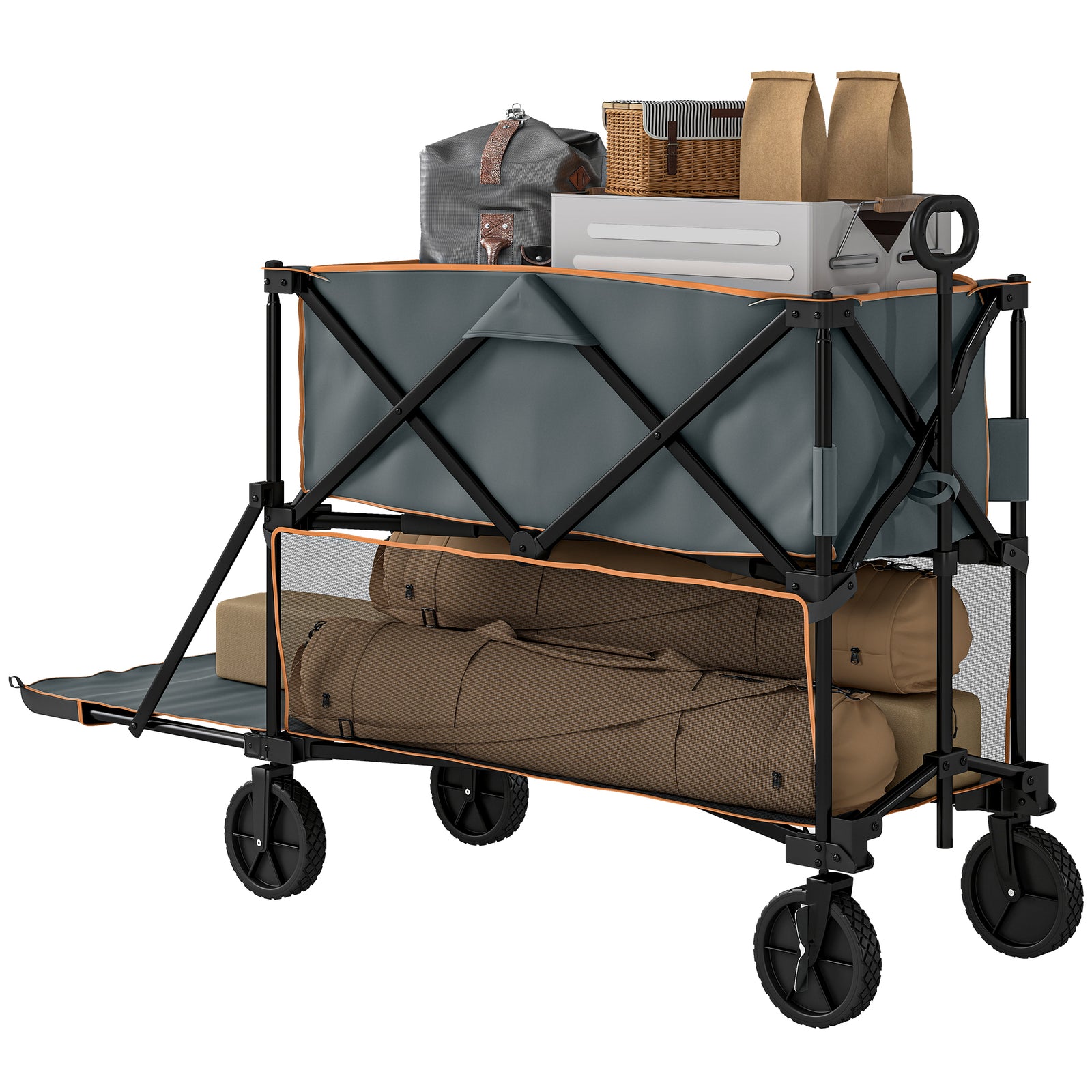200kg Double Decker Trolley, 350l Capacity | Gray