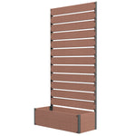 Garden Planter With Trellis For Climbing Plants | Brown