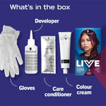 Live Intense Permanent Colour Hair Dye Withserum, 046 Cyber Purple 3x