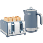 Kettle And Toaster Set With 3000w Rapid Boil, 4 Slice Toaster | Blue
