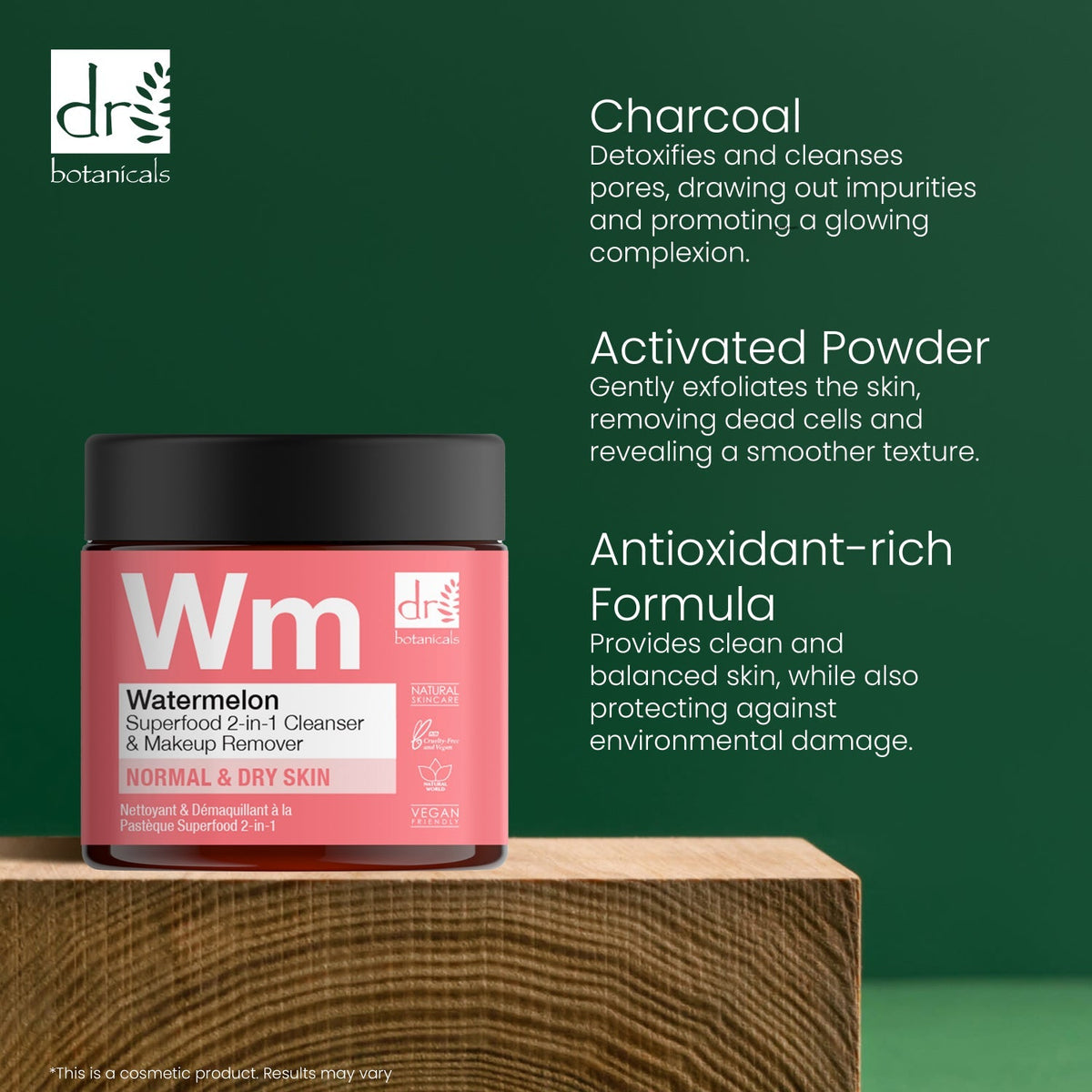Watermelon Superfood Anti-ageing 2-in-1 Cleanser & Makeup Remover 60ml