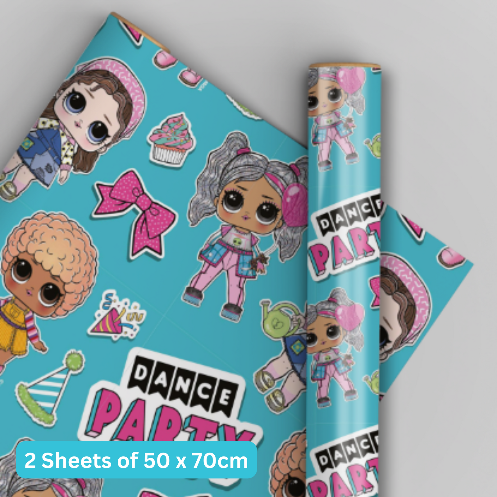 2 Sheets & 2 Tags Wrapping Paper