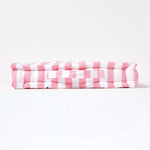 Cotton Thick Striped Floor Cushion | 40cm x 40cm | Pink