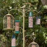 Antique-style Metal Dining Station For Garden Birds | Green