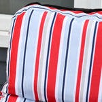 Set Of 2 Adjustable Sun Lounger Recliner Reclining Seat | Red