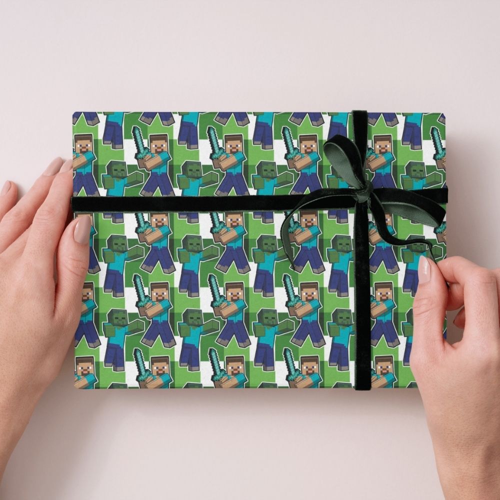 Minecraft Gift Wrap Roll 2m Official Product