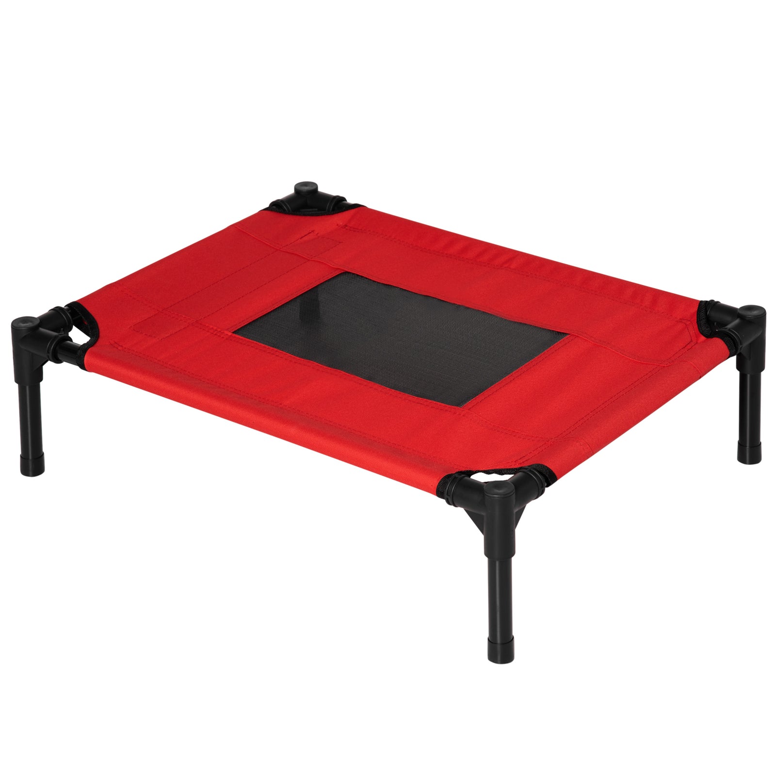 Pawhut Elevated Pet Bed Dog Cool Cot Sleep Indoor Outdoor Portable Basket Red