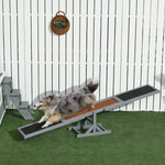 Wooden Pet Seesaw For Big Dogs With Anti-slip Surface, 180 X 30 X 30cm | Gray
