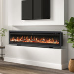 80/100-inch Electric Fireplace Heater,900w/1800w With Remote Control And 12 Flame Colors | Large