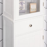 Storage Cabinet Organizer Tower With Shelves & Drawer | One Size | White