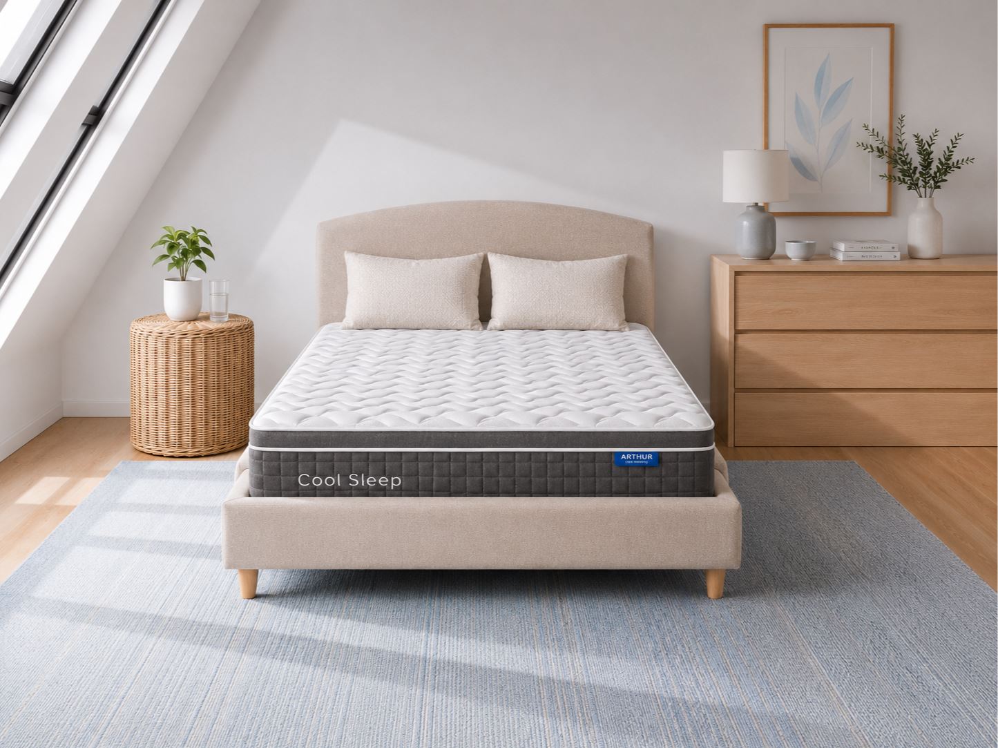 Cool Memory Hybrid Mattress | King | Classic White