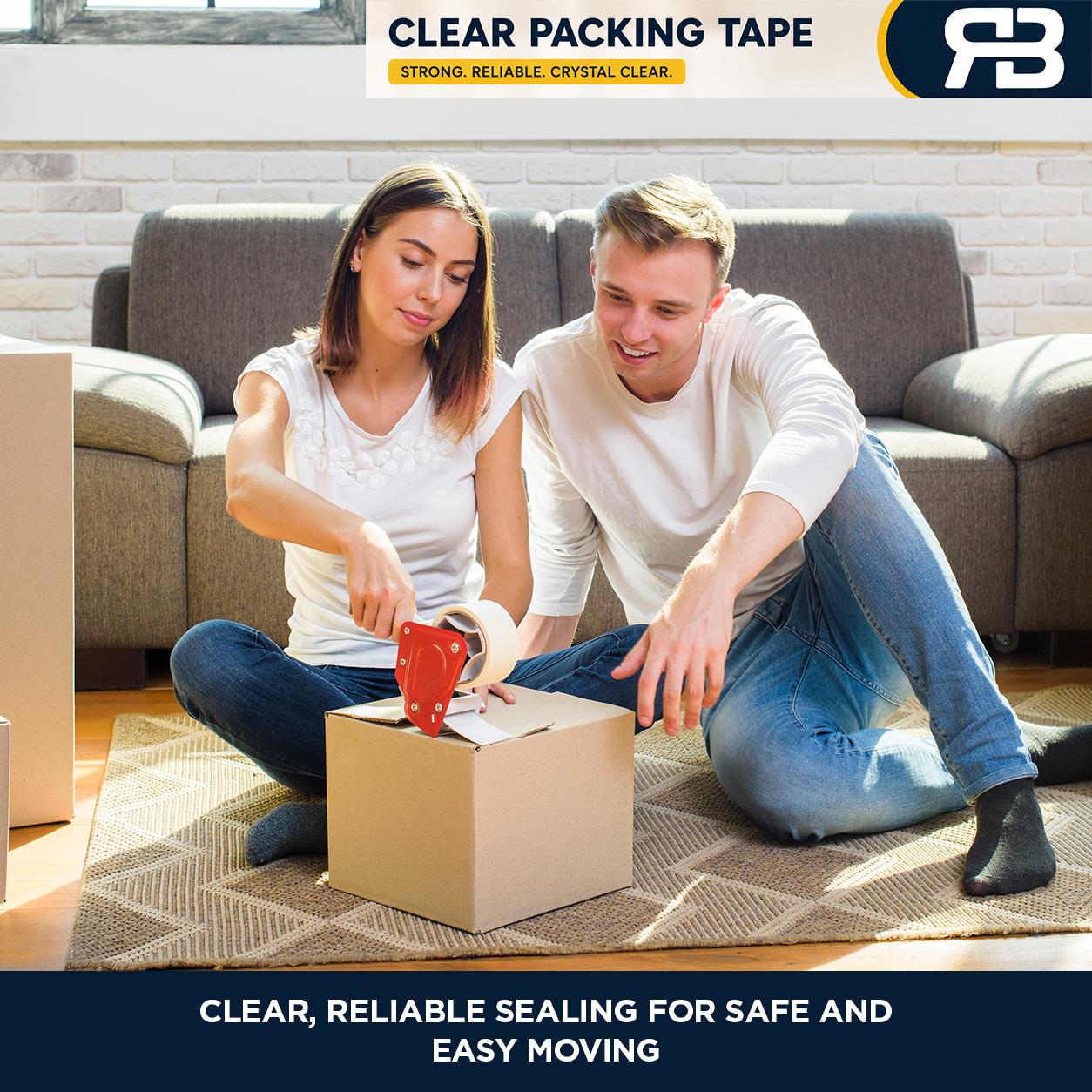 Aquarius Clear Packing Tape 48mm X 66m Strong Parcel Box Tape