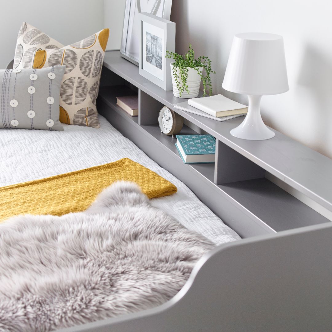 Tyler Guest Bed And Trundle With Pocket Mattresses | Single | Grey