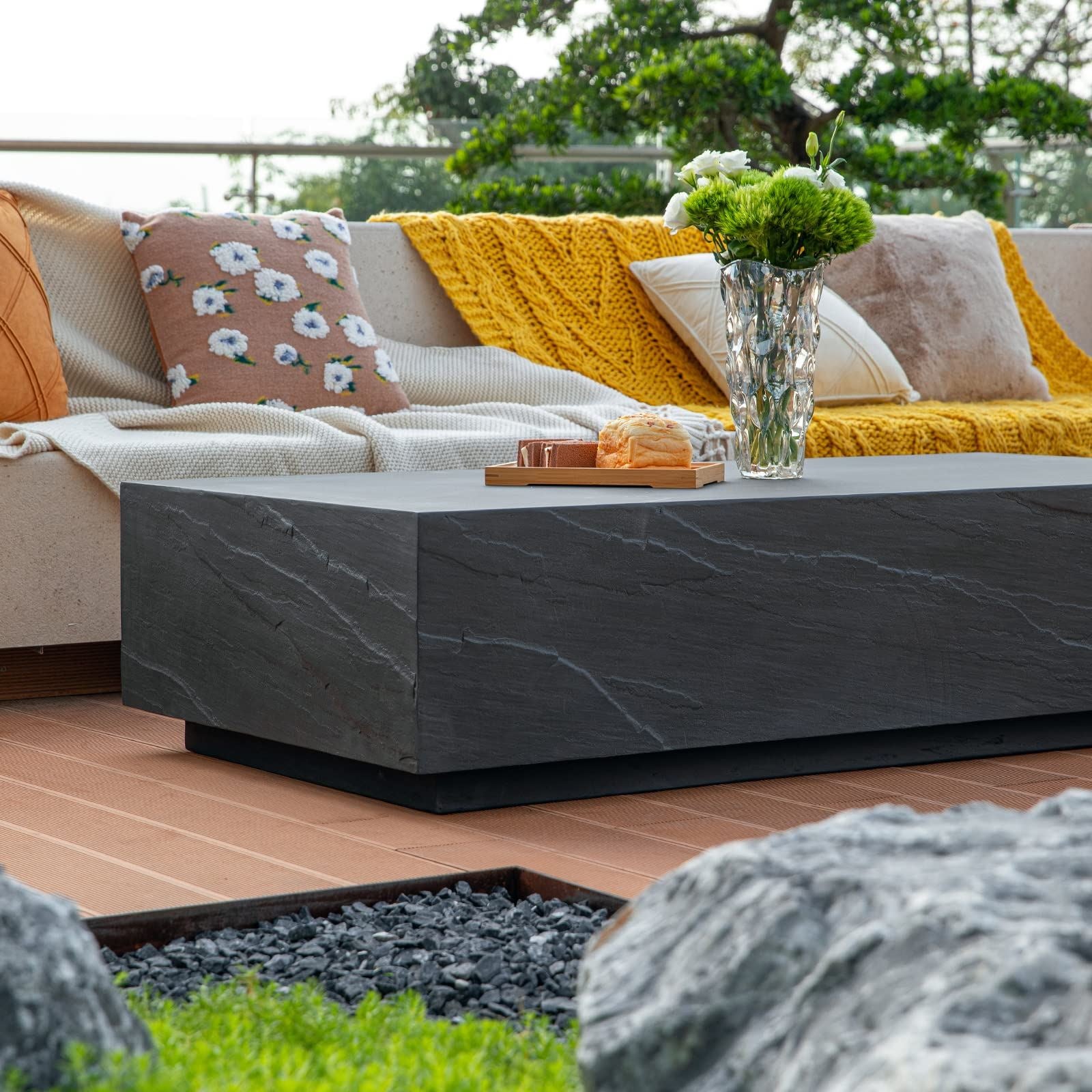 Colorado Grc Rectangular Coffee Table | Slate Black