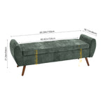 Modern Upholstered Storage Bench | Green