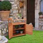 Multi-function Potting Bench, Galvanized Top | Orange