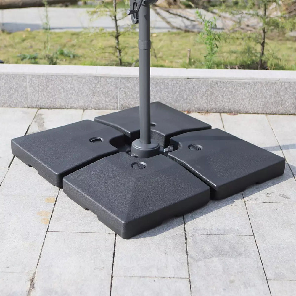 Living and Home Fillable Cantilever Umbrella Stand Set