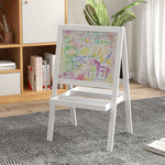 2-in-1 Double-sided Easel For Kids, With Storage Shelf- Blue