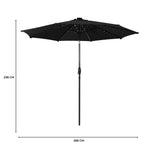Led Tilt Parasol 2.7m | Black