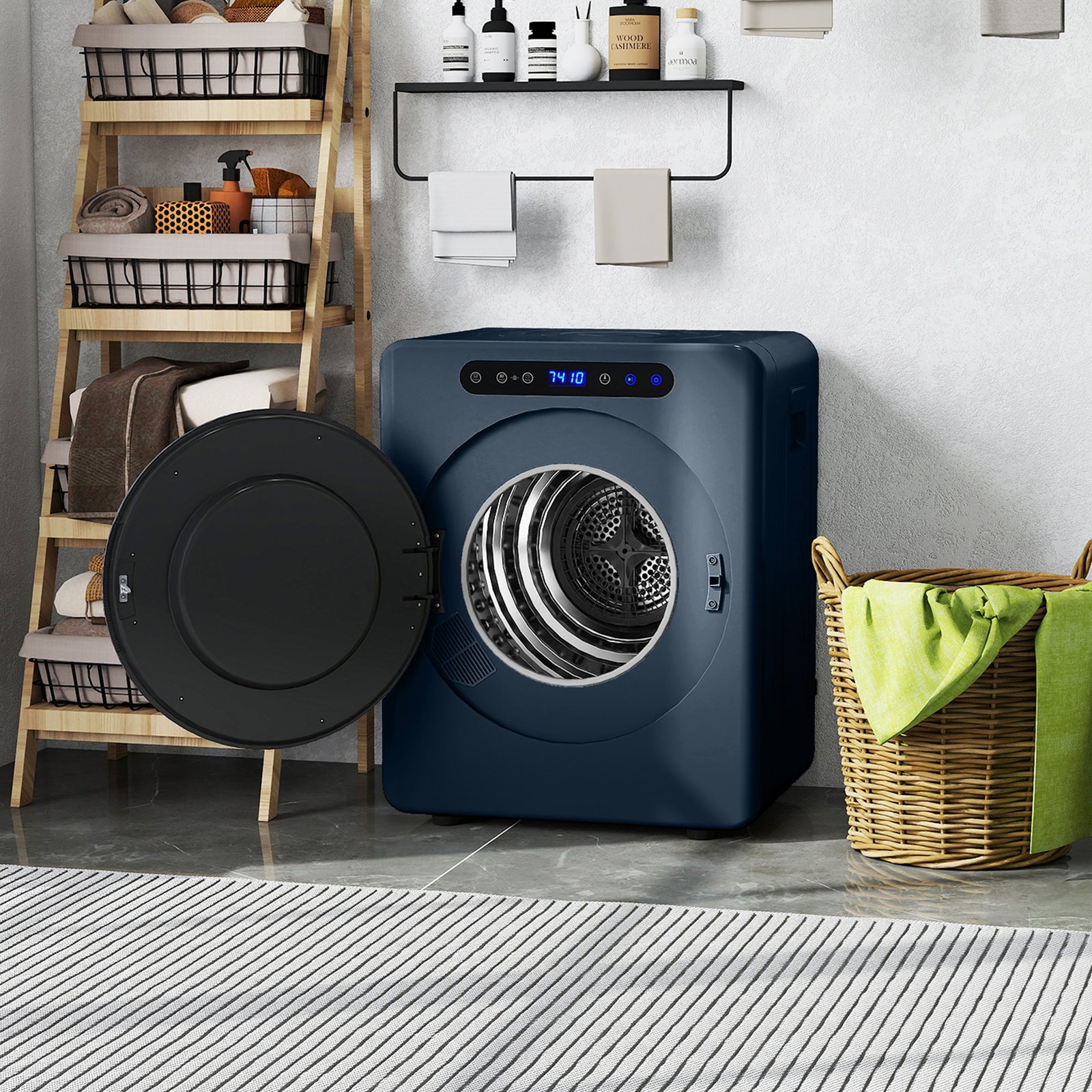 HOMCOM 5kg Portable Vented Tumble Dryer Machine With Timer, 6 Heat Settings