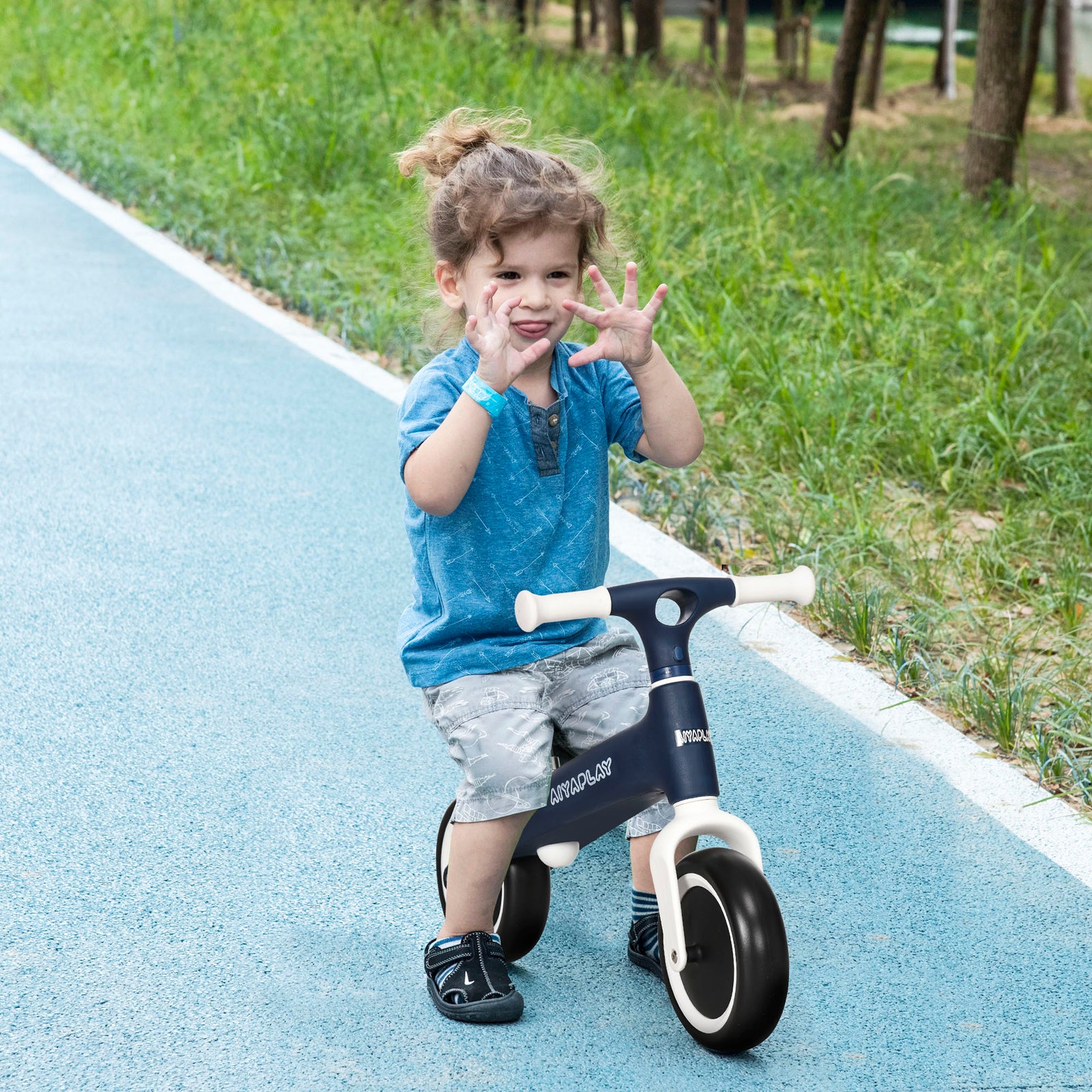 Baby Balance Bike W/adjustable Seat | Blue