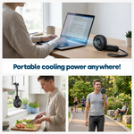 Handheld Mini Fan - 3 Speed Settings Rechargeable Type-c Usb | Black