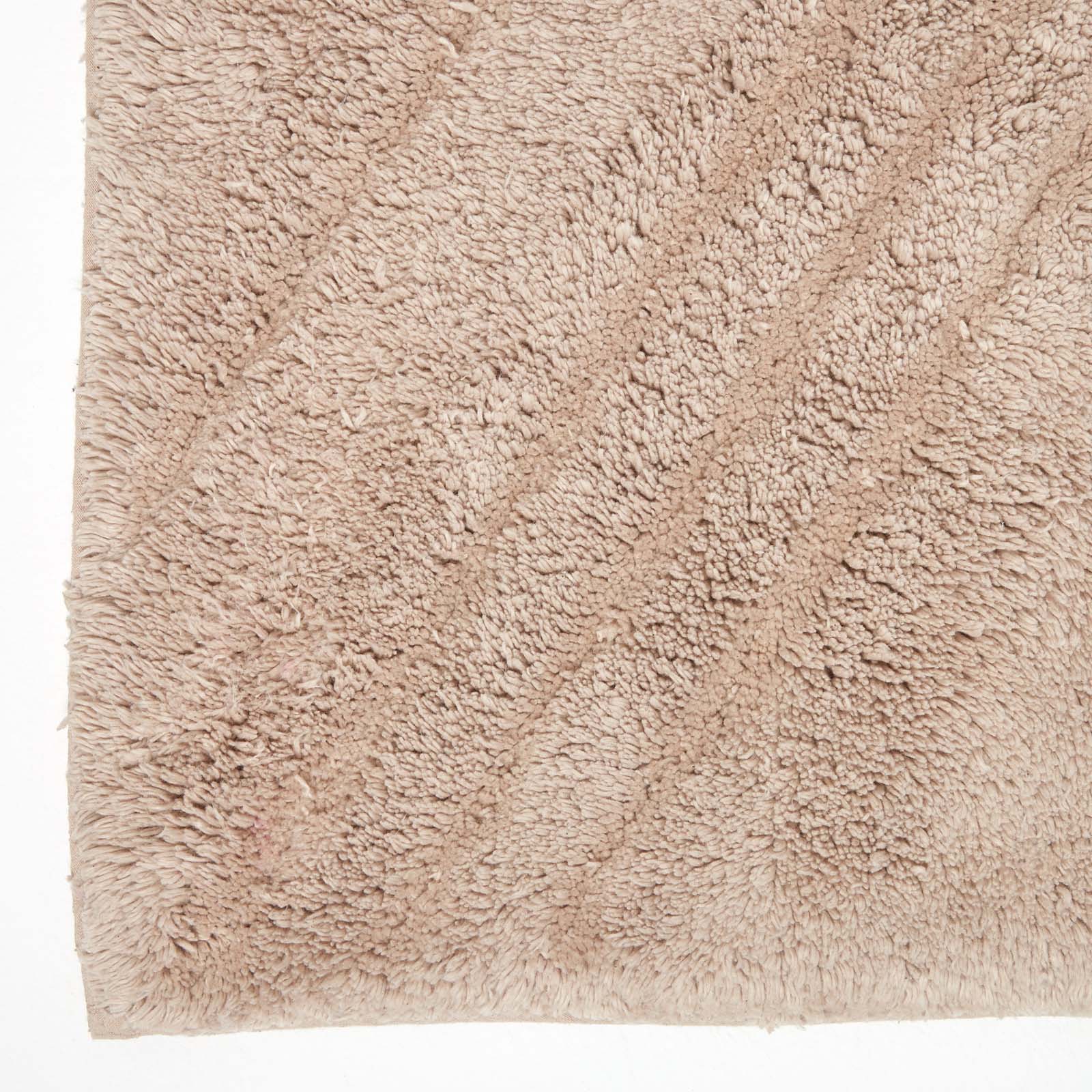 Cotton Tufted Rug Union Jack Plain Embossed Mat | 150cm x 95cm | Mink