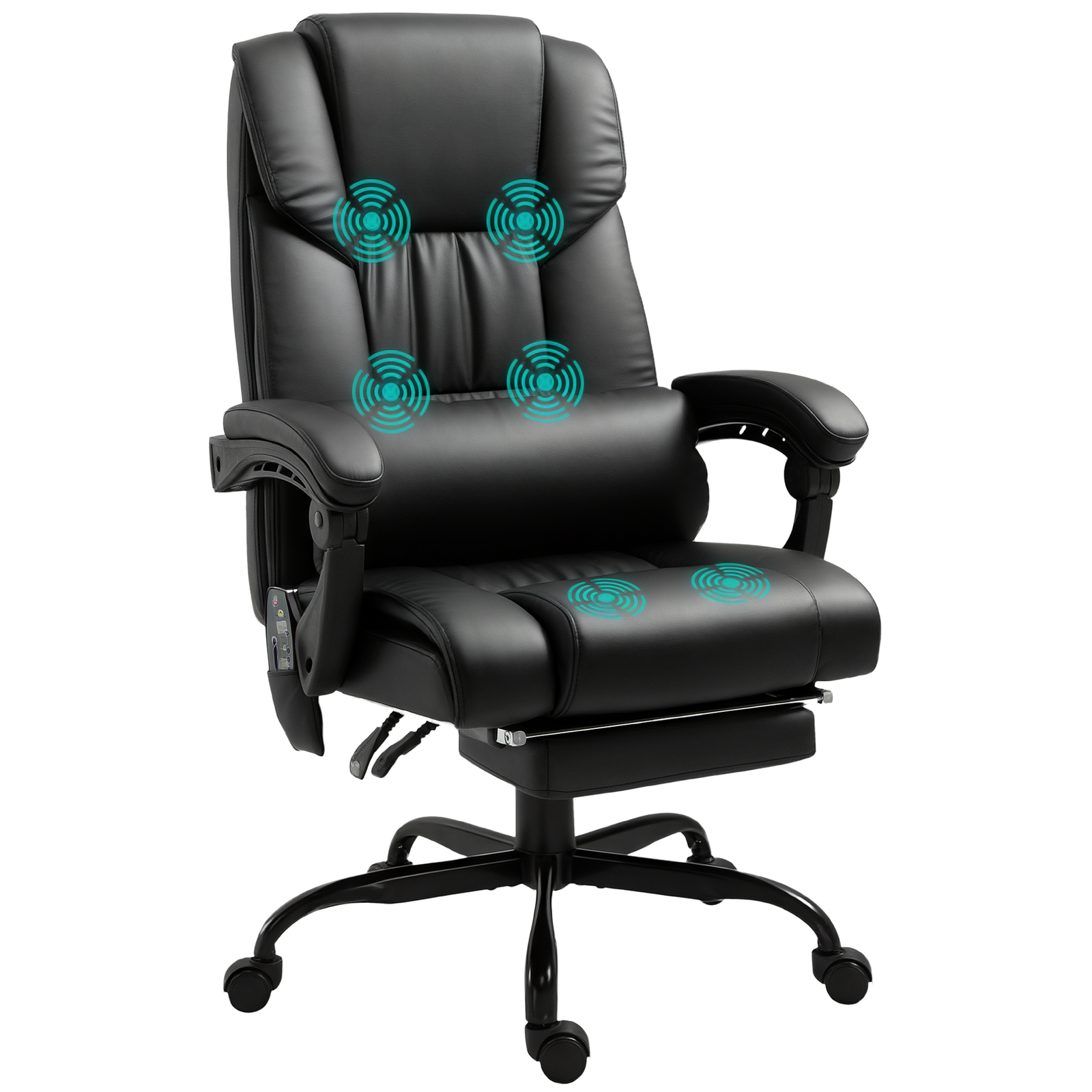 Pu Leather Massage Office Chair 6 Vibration